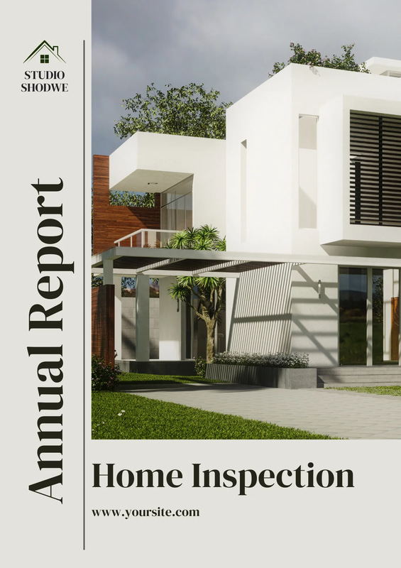 InspectEase Home Annual Report Cover - Professional Branding Template for Business Reports and Inspections
