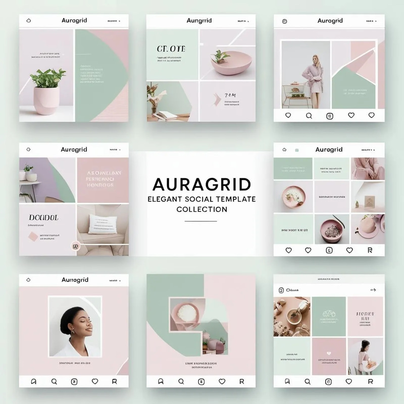 AuraGrid - Elegant Social Template Collection - Animated Social Media Designs for Modern Marketers and Creators