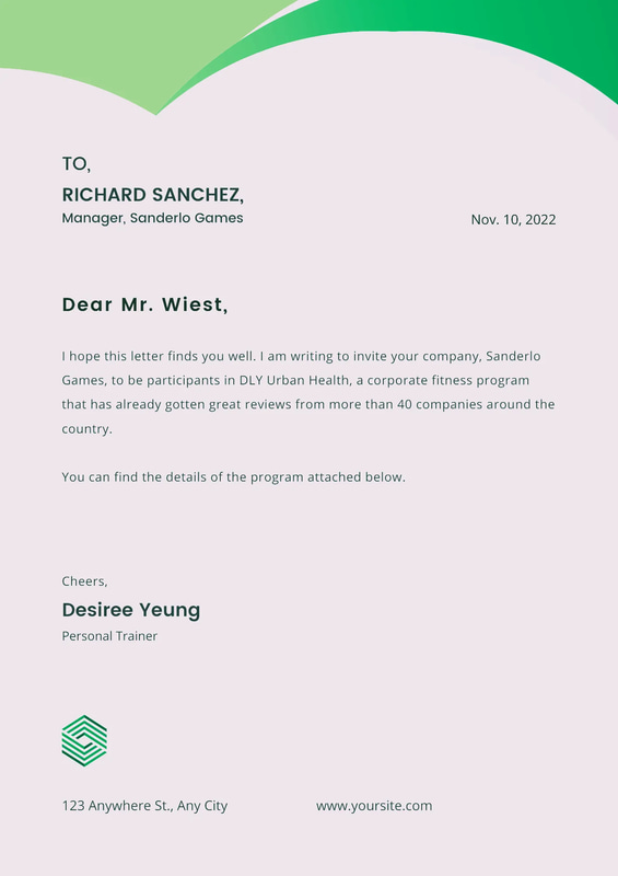 Minimal Business Letterhead Green Version 2 - Clean Corporate Identity Templates for Professional Office Branding