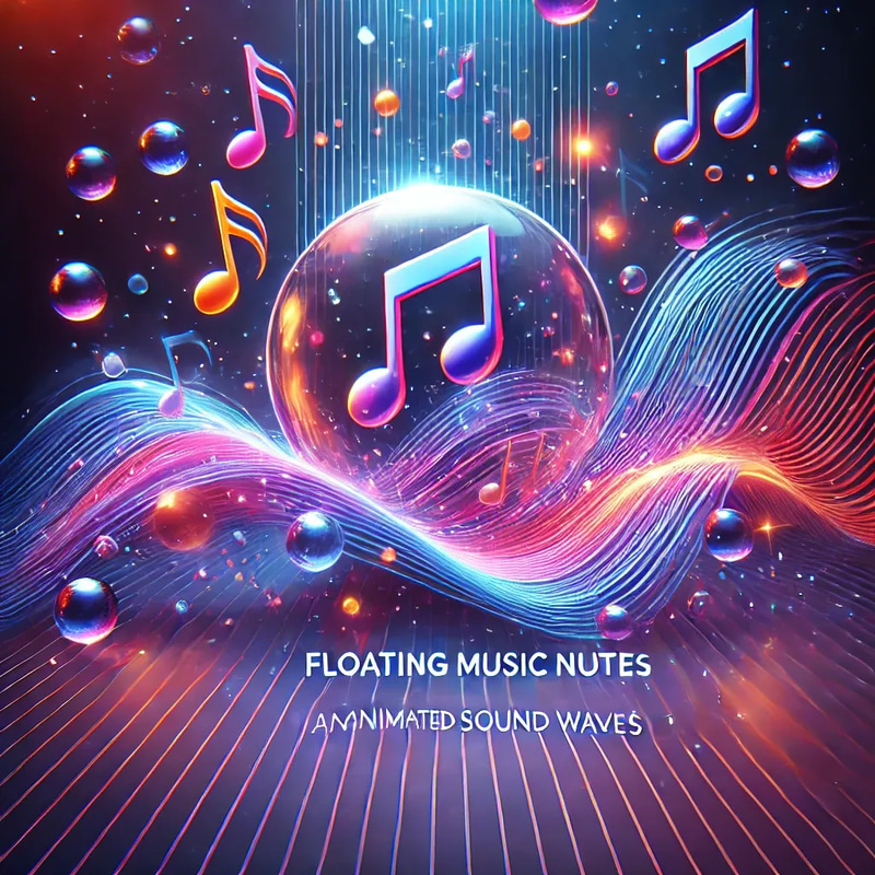 Music Notes Animation Elements - Dynamic Motion Graphics for Creative Video Projects and Studio Use