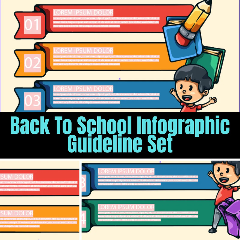Back To School Infographic Guideline Set - Modern Educational Visuals for Engaging Learning and Teaching Materials