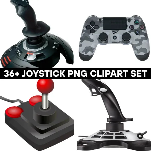 36+ Joystick PNG Clipart Set - Futuristic Technology & Sci-Fi Graphics for Creative Digital Projects