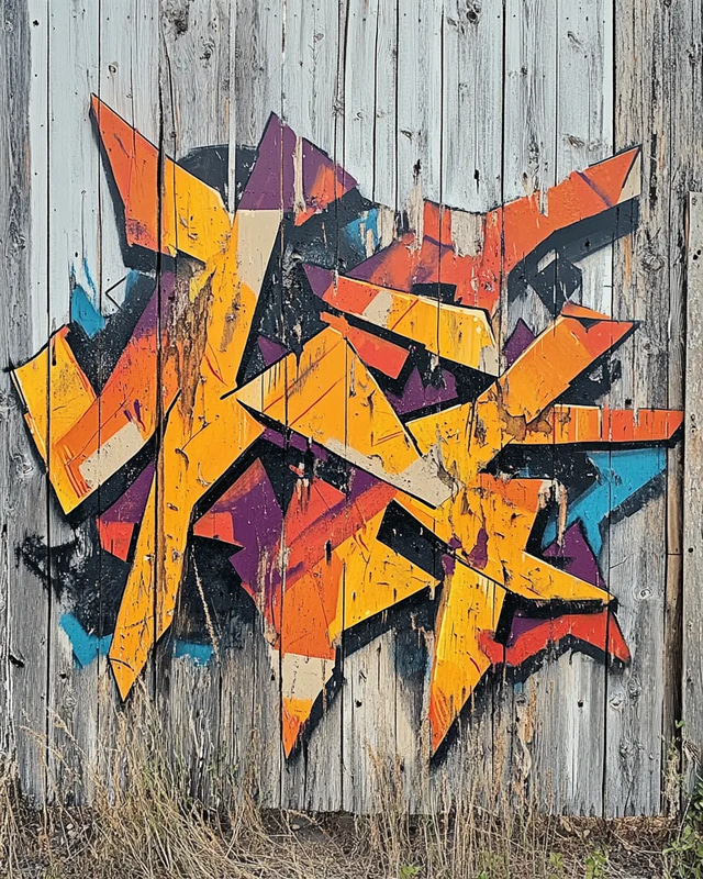Intense Angular Wild Style - Dynamic Urban Graffiti Art for Creative Street and Digital Projects