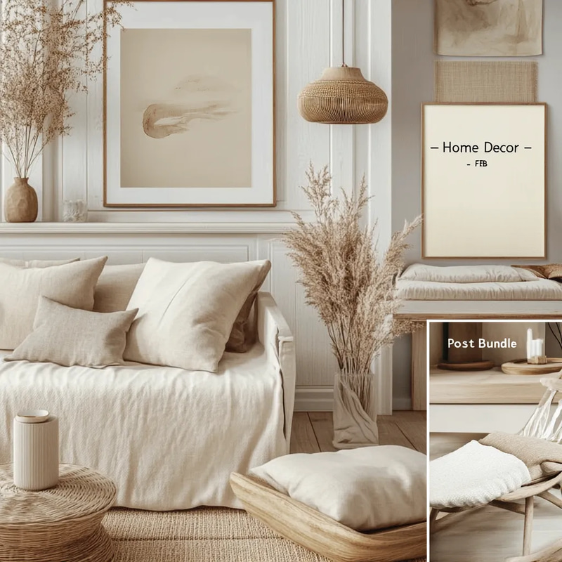 Home Decor FB Post Bundle - Stylish Social Media Templates for Engaging Facebook Ads and Brand Growth