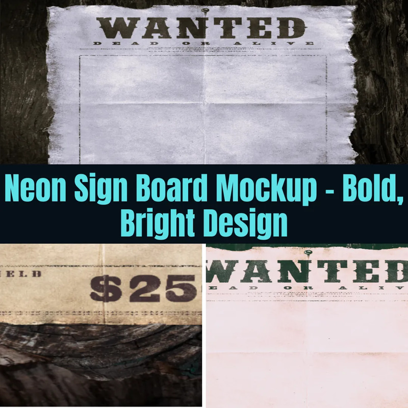 Neon Sign Board Mockup - Bold Bright Design for Eye-Catching Brand Presentations and Creative Visuals