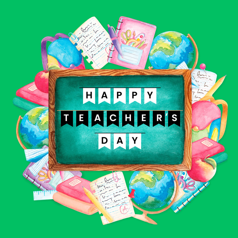 Watercolor Cute Teachers Day Greeting Card - Charming Hand-Painted Design for Heartfelt Teacher Appreciation