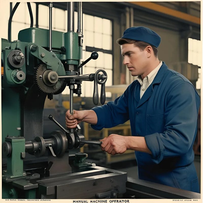 Manual Machine Operator - Cinematic Stock Video for Business, Technology & Industry Projects