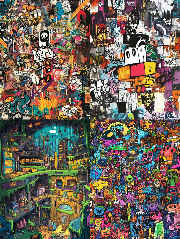 Large Interactive Graffiti Mural - Immersive Participatory Street Art for Creative Urban Spaces