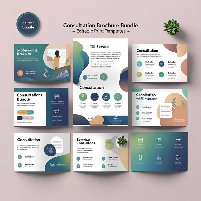 Consultation Brochure Bundle - Editable Print Templates - Professional Marketing Flyers for Business Growth and Client Engagement