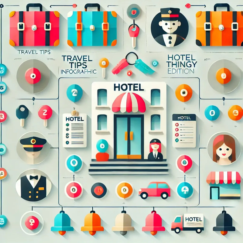 Travel Tips Infographic - Hotel Thingy Edition Visual Template - Clean, Professional Infographic Design for Travel and Hospitality Brands