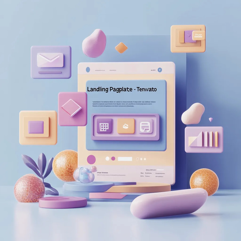 Landing Page Template - Envato - Modern 3D Web Design Template for Creative Agencies and Digital Marketers