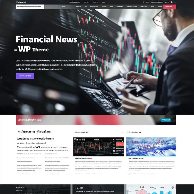 Financial News WP Theme - Sleek WordPress Theme for Professional Financial Websites and News Portals