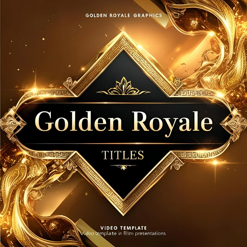 Golden Royale Titles - Luxury Cinematic Pack - Premium Text Animation Templates for Filmmakers and Content Creators