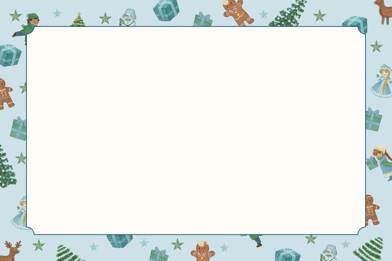 Blue Illustrated Christmas Label Design - Festive Seasonal Label Templates for Professional Packaging and Branding