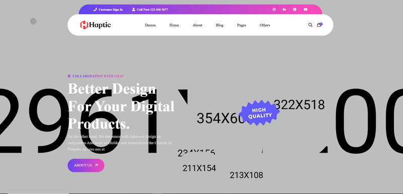 Haptic Web Agency HTML Theme - Sleek Responsive Website Template for Creative Agencies and Developers