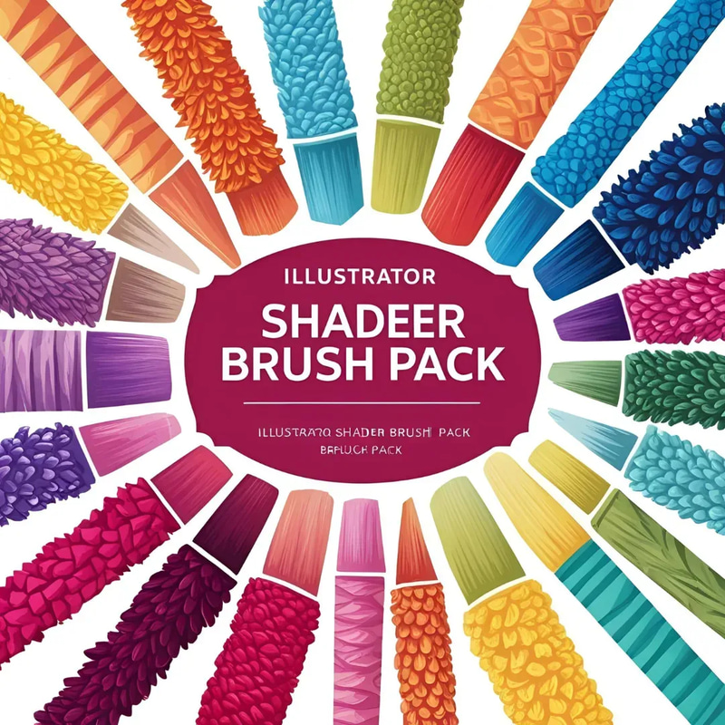 Illustrator Shader Brush Pack - Premium Vector Shader Brushes for Creative Illustration and Design Workflows