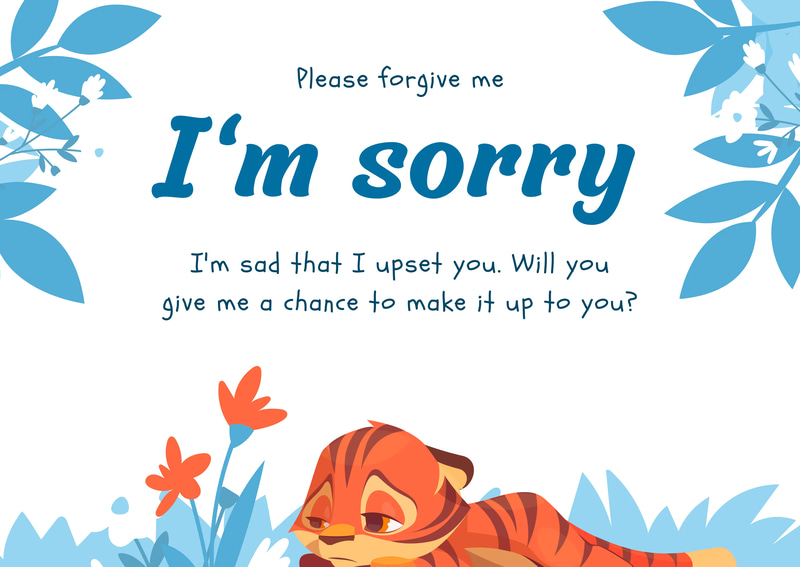Typography Style Modern Sorry Card - Elegant Apology Greeting for Sincere Personal and Professional Messages