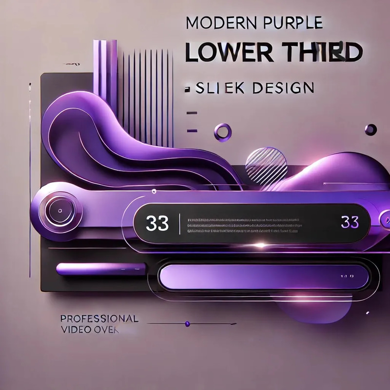 Modern Purple Lower Third - Sleek Design - Contemporary Motion Graphics for Video Creators and Brand Storytellers