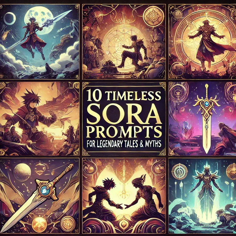 10 Timeless SORA Prompts for Legendary Tales & Myths - Cinematic AI Video Prompts for Storytellers and Creators