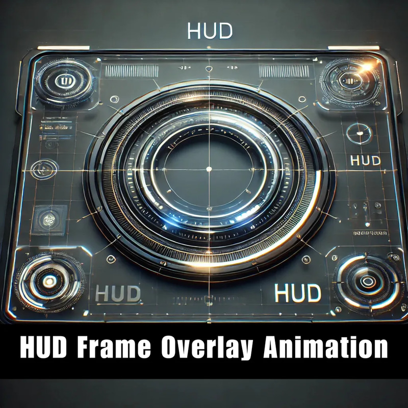 HUD Frame Overlay Animation - Futuristic AI-Driven HUD Motion Graphics for Dynamic Video Projects and Presentations