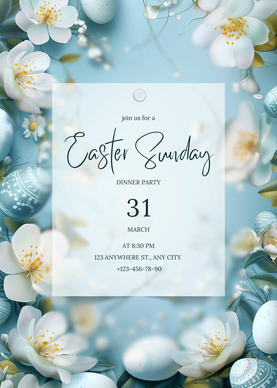 Modern Easter Dinner Party Invite - Stylish Spring Celebration Invitation Template for Hosts and Event Planners 2025-2026