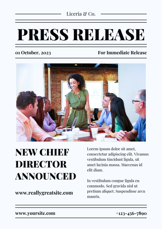 Newspaper Style Media Release - Grey Simple Layout - Professional Press Announcement Templates for Clear, Impactful Business Communication