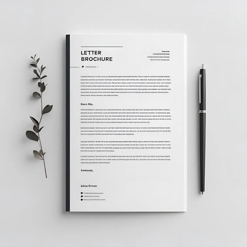 Letter Brochure Clean Single Page Corporate Format - Sleek Multi-Purpose Marketing Brochure Kit for Professionals