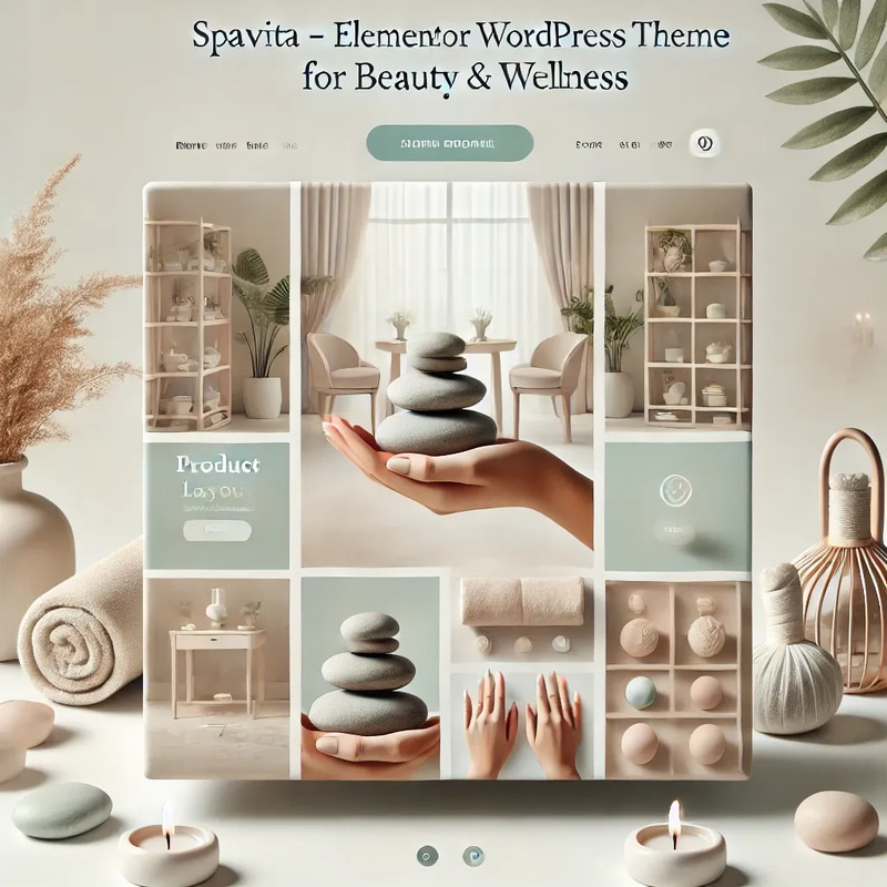 SpaVita Elementor WordPress Theme - Elegant Wellness & Beauty Website Template for Creatives and Businesses