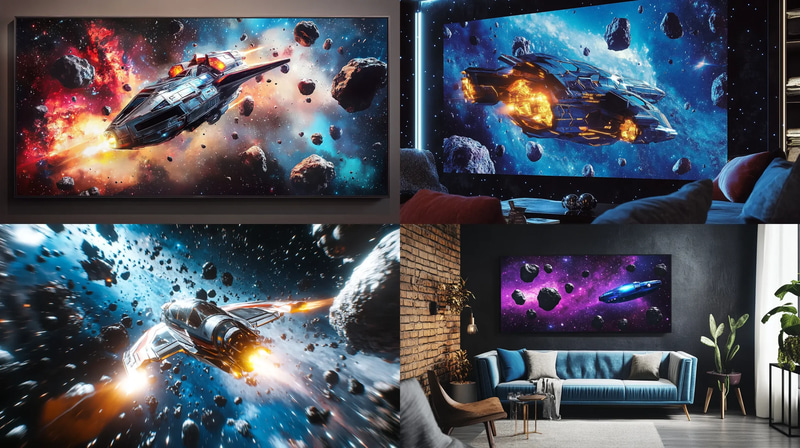 Spaceship Wall Art - Premium Space-Inspired Wall Décor for Modern Interiors and Sci-Fi Enthusiasts
