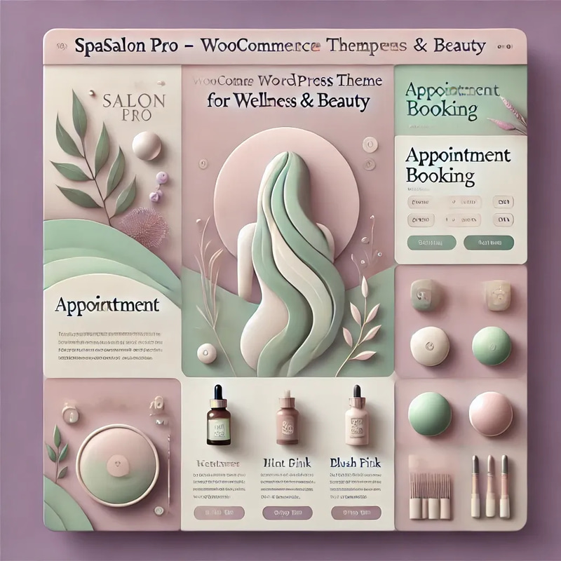 SpaSalon Pro WooCommerce WordPress Theme - Sleek Wellness & Beauty Site Design for Professionals and Businesses