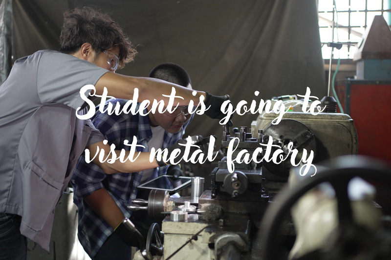 Student Visiting Metal Factory - Cinematic Educational Stock Video for Science and Industrial Learning