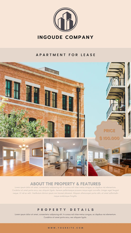 LeaseNote Cream Property Story Template - Clean Business Agreement Template for Branding & Commercial Use