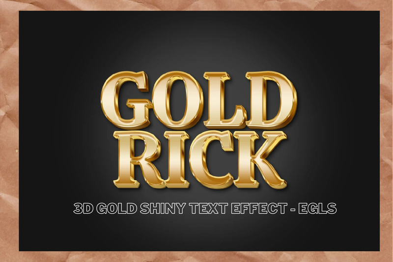 3D Luxe Gold Text Effect - Premium 3D Gold Typography Mockup for Designers and Creatives