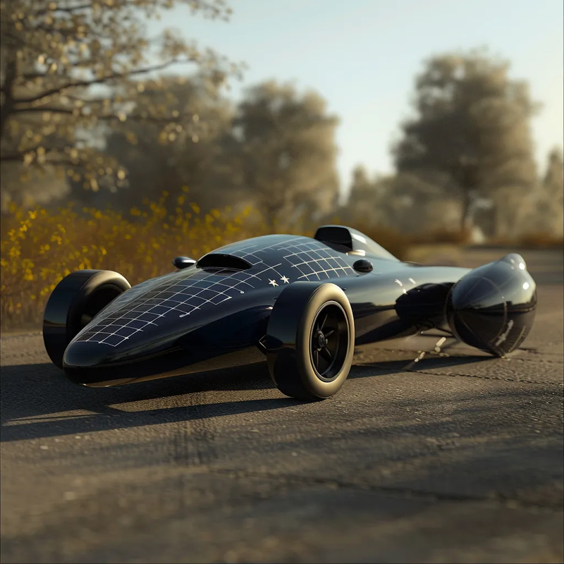 Photon GT Solar Speedster Concept - Visionary Vehicle & Prop Design for Futuristic Creators