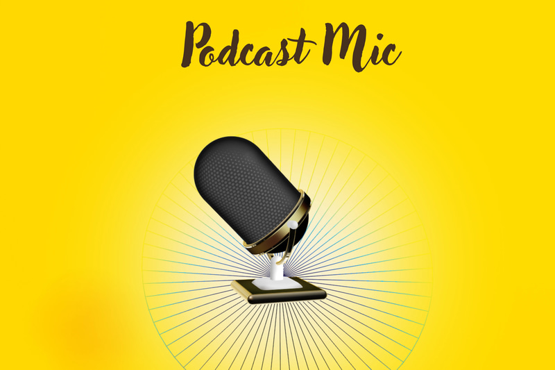 Podcast Microphone 3D Icon - Modern 3D Template for Podcasters and Content Creators