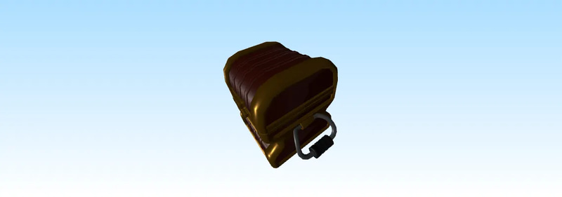 Golden Treasure Chest - Detailed 3D Printing Model for Creative and Collectible Projects