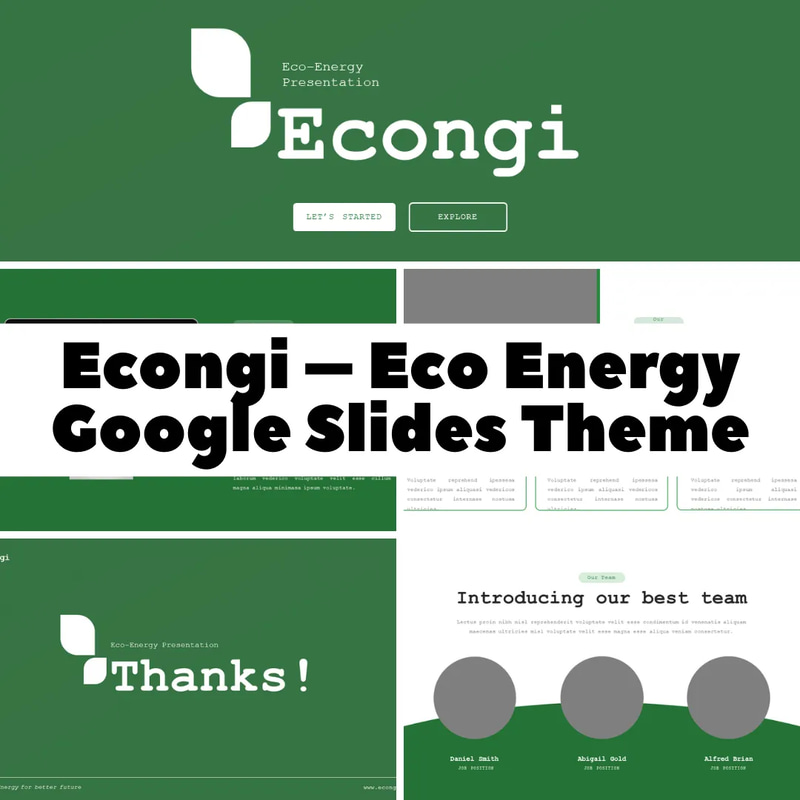Econgi Eco Energy Google Slides Theme - Clean Sustainable Presentation Templates for Business & Environmental Advocates