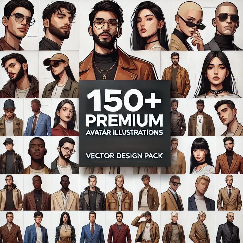 150+ Premium Avatar Illustrations - Vector Design Pack - Versatile Pixel-Style Avatars for Creators and Brands