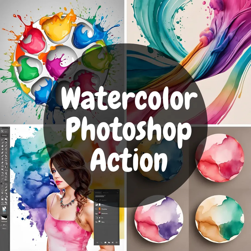 Watercolor Photoshop Action - Artistic Watercolor Effects for Photographers and Creative Editors