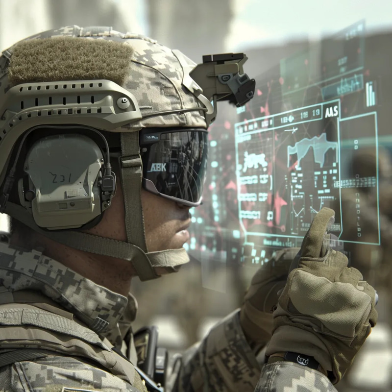 TactiLens Combat AR Vision System - Futuristic Technology Interface Concept Art for Designers and Creators