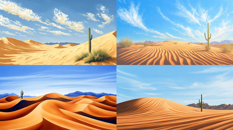 Sand Dunes Landscape - Serene Desert Landscape Art for Tranquil Spaces and Creative Decor
