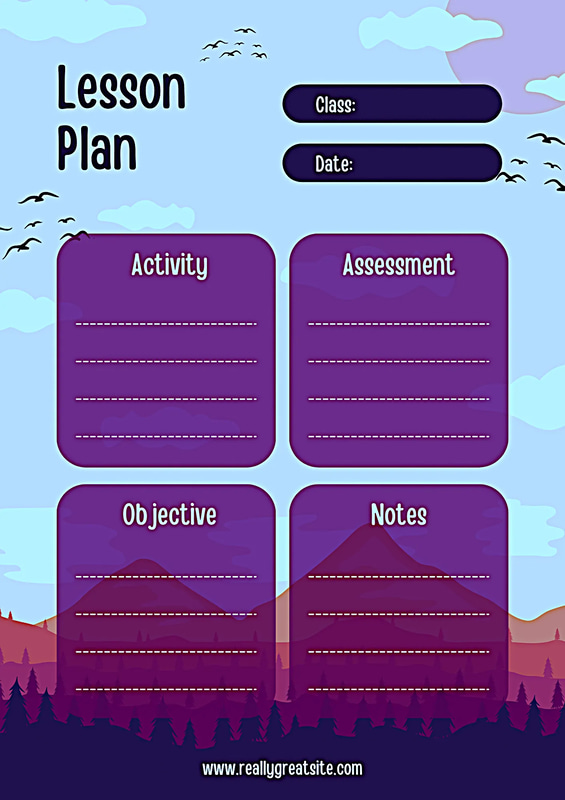 Illustrated Lesson Plan - Cream & Maroon Design - Professional Educational Templates for Engaging Course Materials