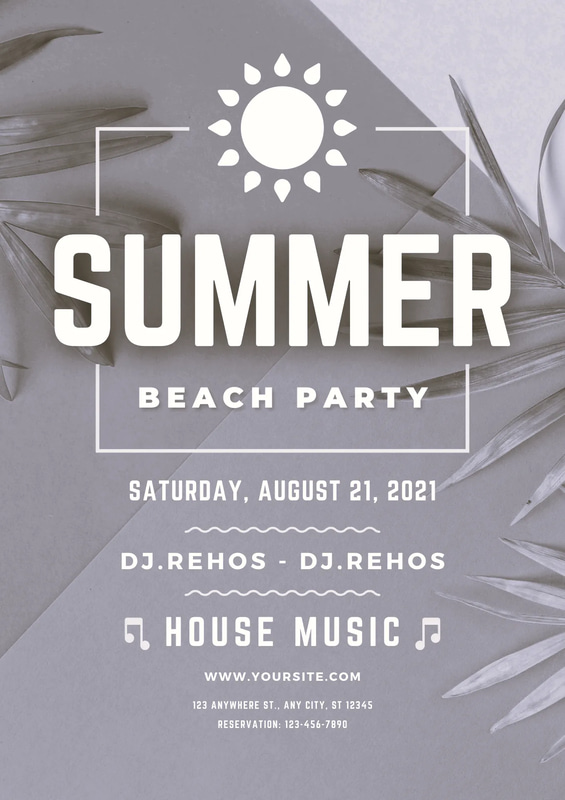 Beach Party Flyer - Colorful Photo Background - Vibrant Marketing Template for Engaging Event Promotions