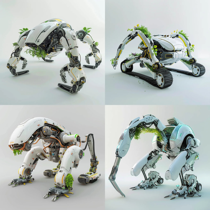 Agri-Titan X9 - Automated Harvest Drone Concept - Futuristic Mechanical Robotics Art for Innovators and Designers