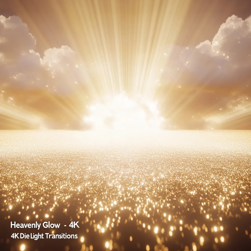 Heavenly Glow - 4K Divine Light Transitions - Cinematic Motion FX for Filmmakers and Video Creators