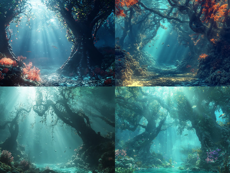 Coral Spires Aquatic Urban Oasis - Digital Urban Environment Art for Immersive Cityscapes and Creative Projects