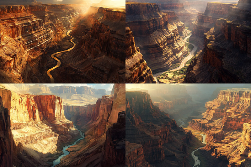 Stone River - Stratified Canyon Depths - Realistic Digital Landscape Art for Immersive Environmental Projects
