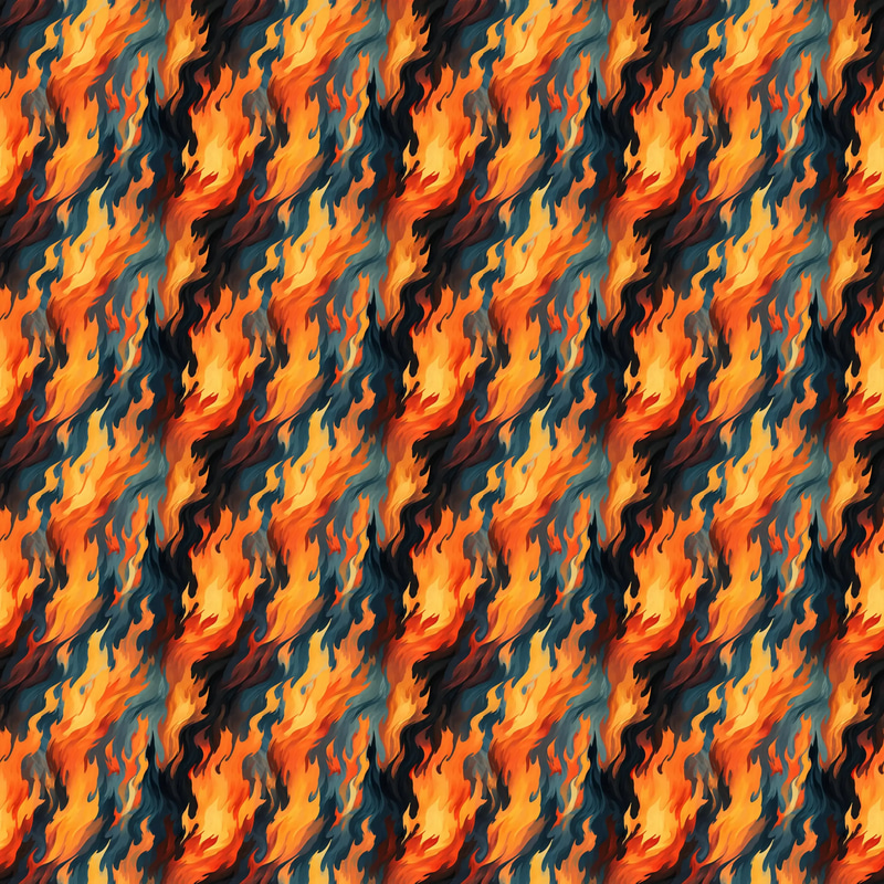 Bushfire Pixel Art Patterns - Playful Anime-Inspired Pixel Textures for Creative Prints and Digital Designs