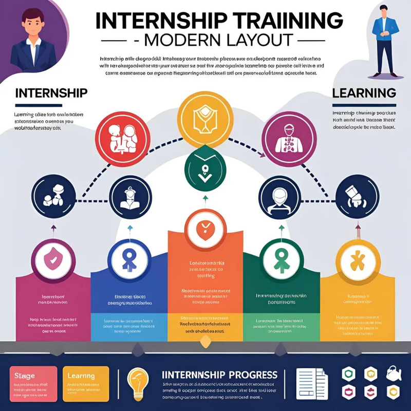 Internship Training Infographic - Modern Layout - Sleek, Professional Infographic Design for Effective Internship Program Presentations