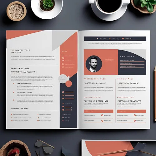 The Dual-Purpose CV - Resume & Portfolio Template - Professional Business Design for Impactful Career Presentation and Personal Branding